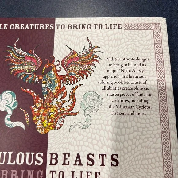 FABULOUS BEASTS: Night and Day Adult Coloring Book NEW - Picture 3 of 14